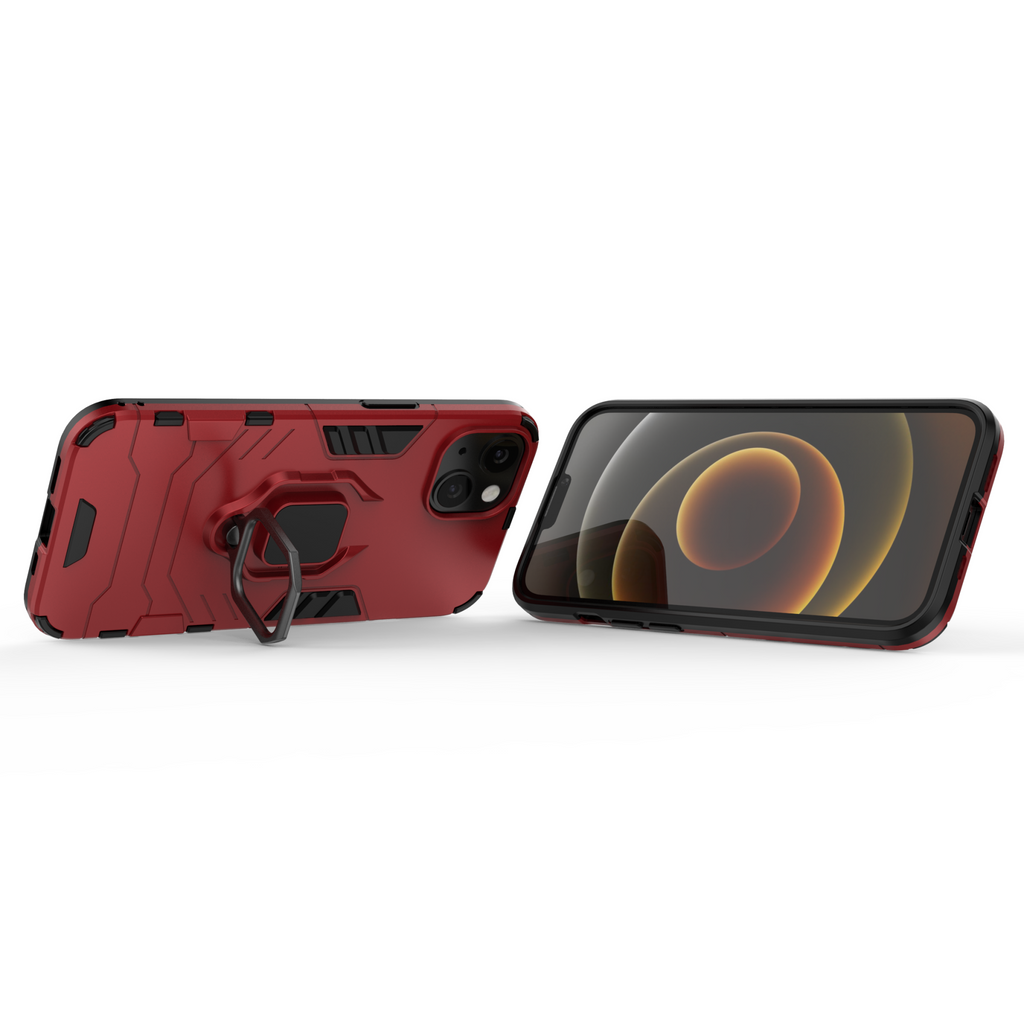 iPhone 13 Rugged Tough Case Shockproof Hybrid Cover RED