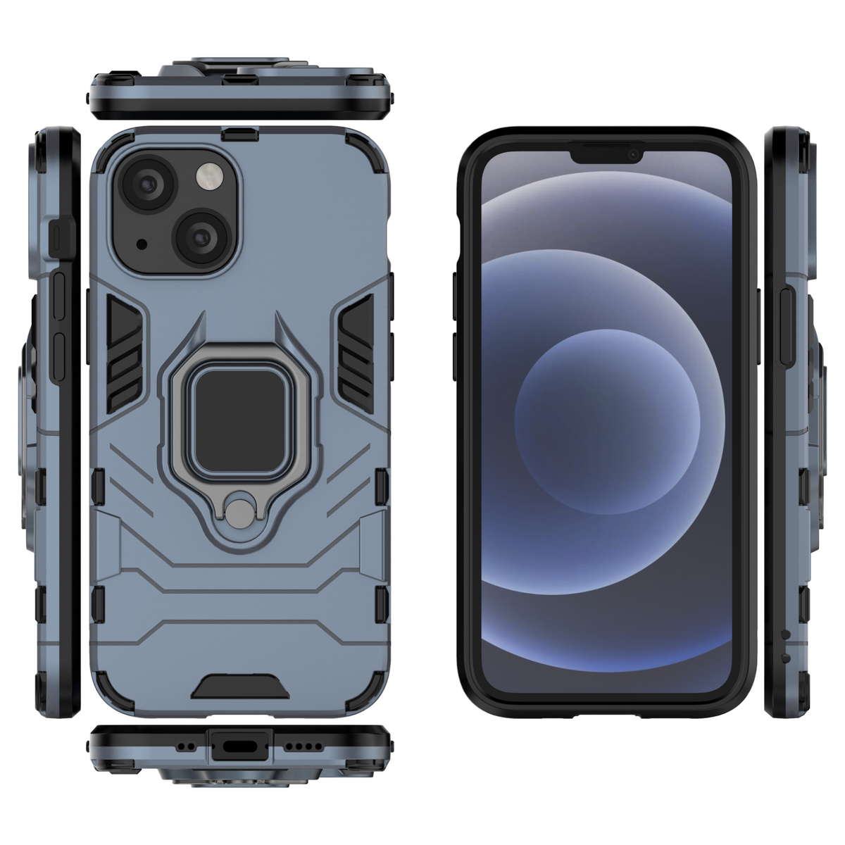 iPhone 13 Mini Rugged Tough Case Shockproof Hybrid Cover BLUE