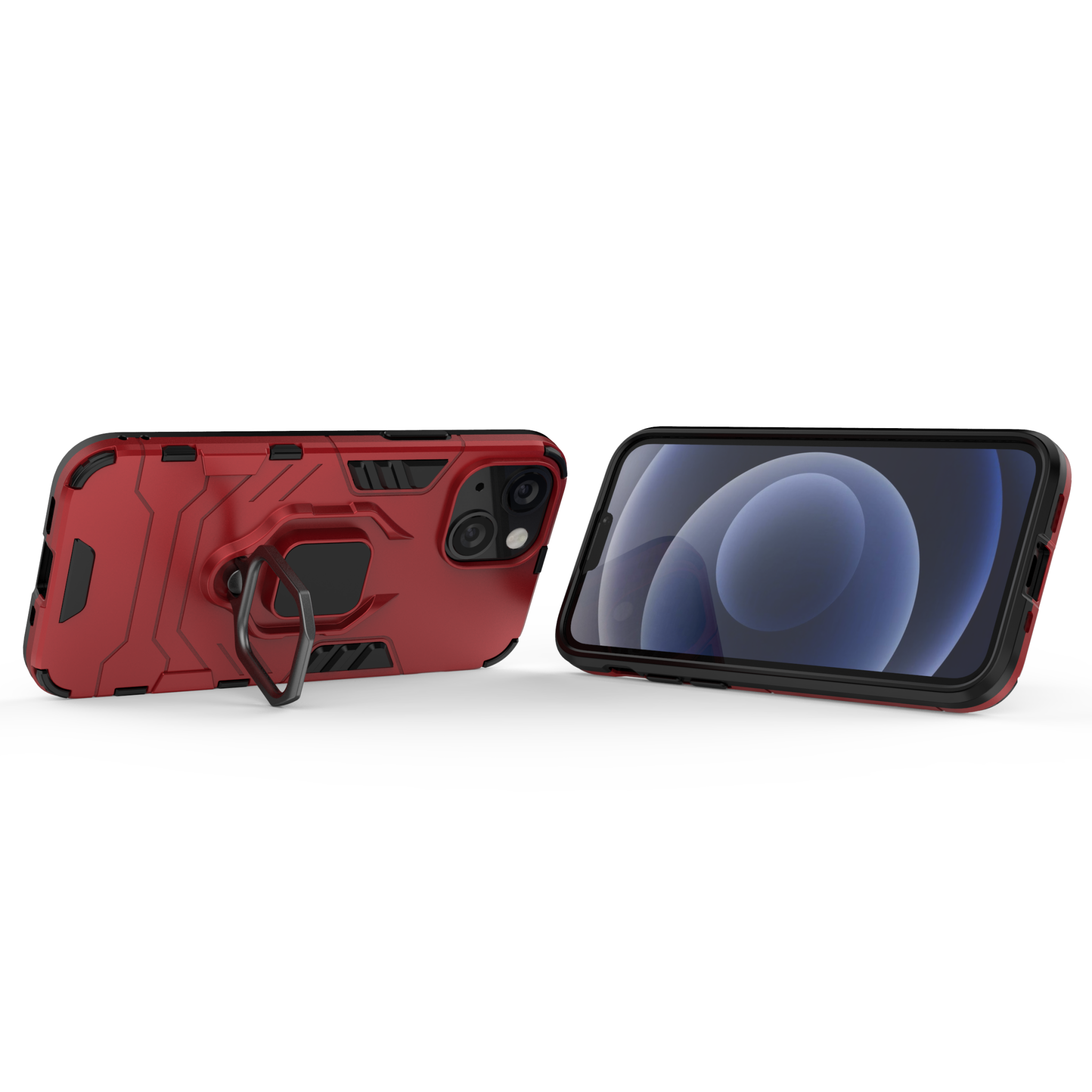 iPhone 13 Mini Rugged Tough Case Shockproof Hybrid Cover RED