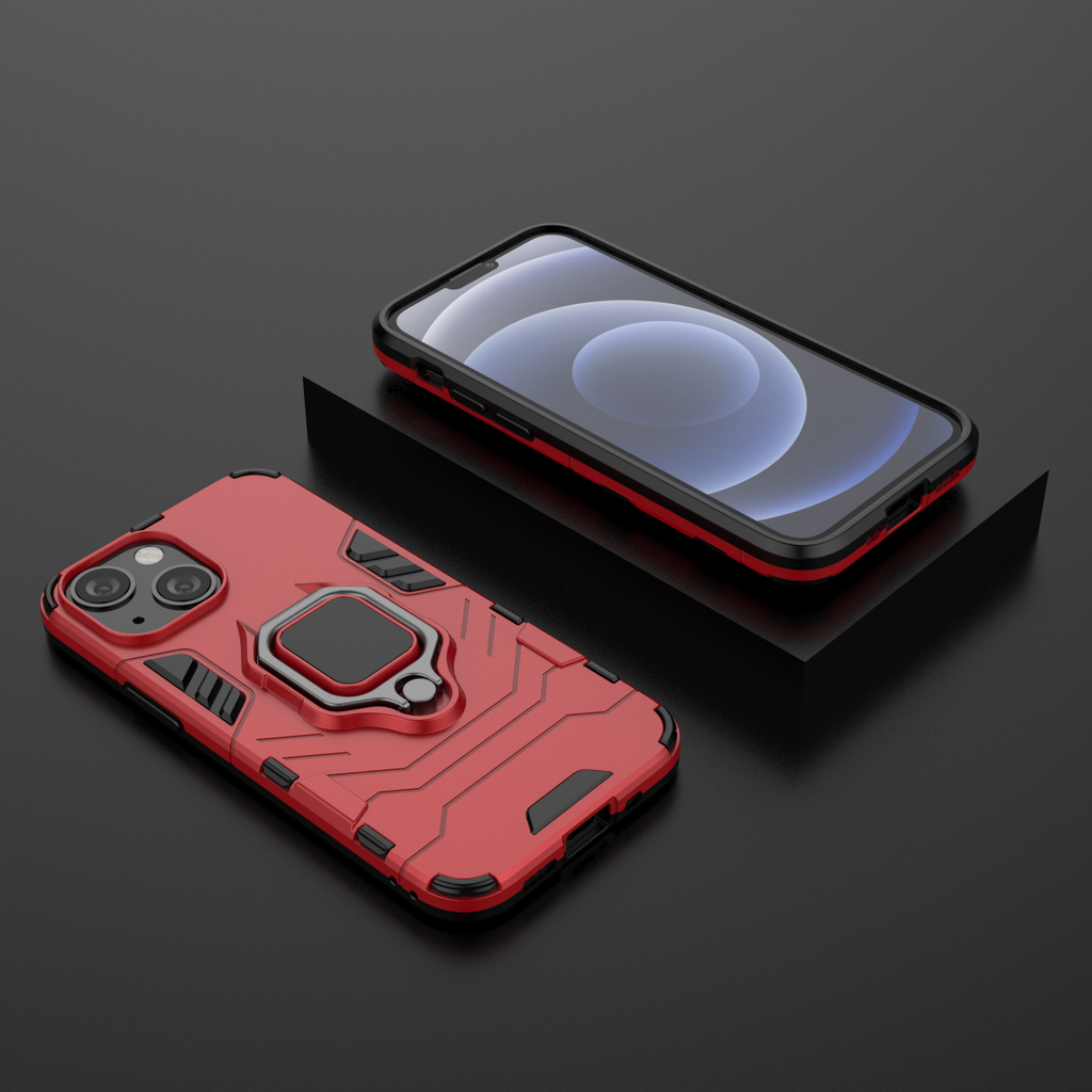 iPhone 13 Mini Rugged Tough Case Shockproof Hybrid Cover RED
