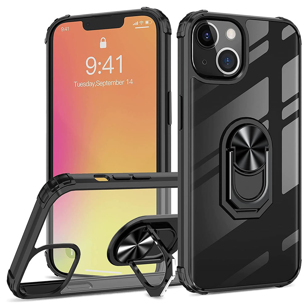 iPhone 14 Plus Rugged Tough Case Shockproof Hybrid Cover BLACK