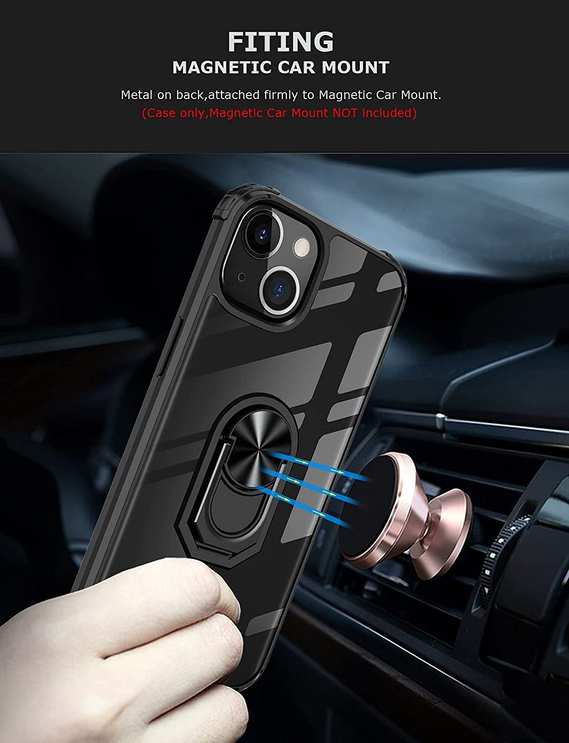 iPhone 14 Plus Rugged Tough Case Shockproof Hybrid Cover BLACK