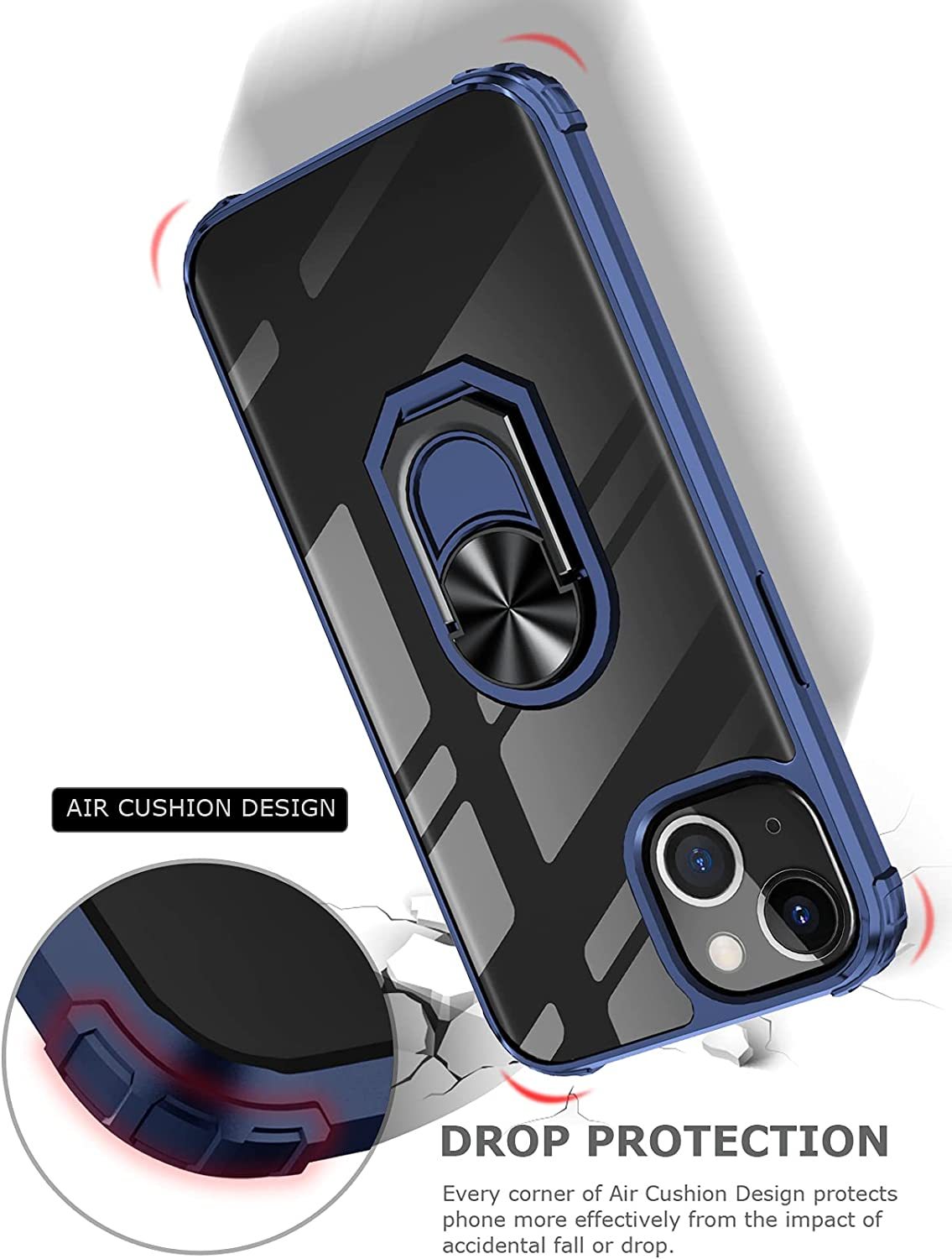 iPhone 13 Rugged Tough Case Shockproof Hybrid Cover BLUE
