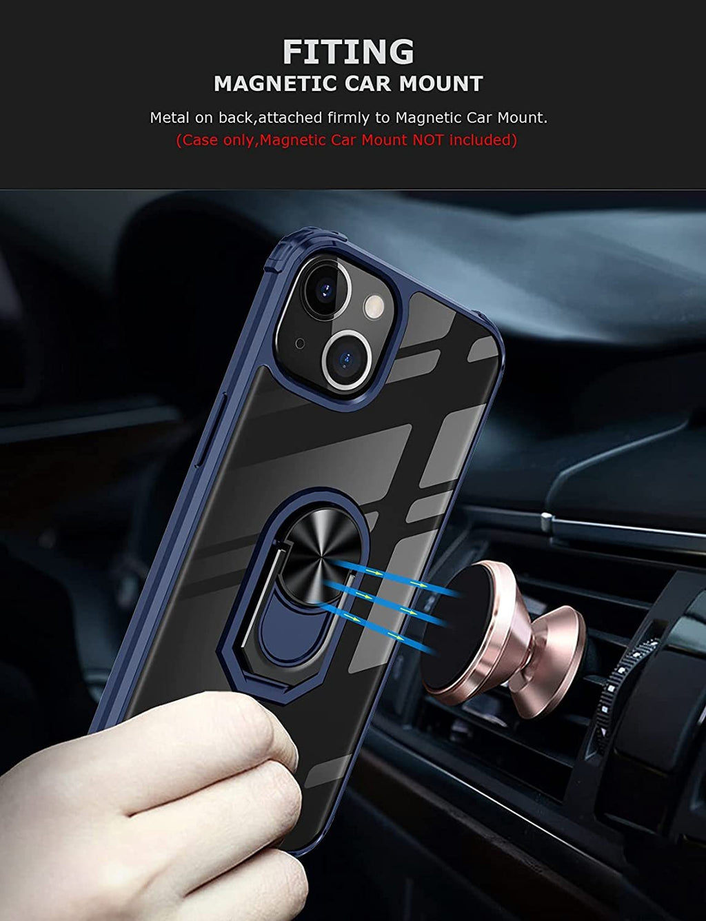 iPhone 13 Rugged Tough Case Shockproof Hybrid Cover BLUE