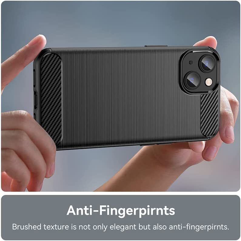 iPhone 13 Slim Fit Case Tough Gel TPU Rubber Cover BLACK