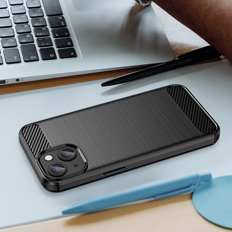 iPhone 13 Slim Fit Case Tough Gel TPU Rubber Cover BLACK