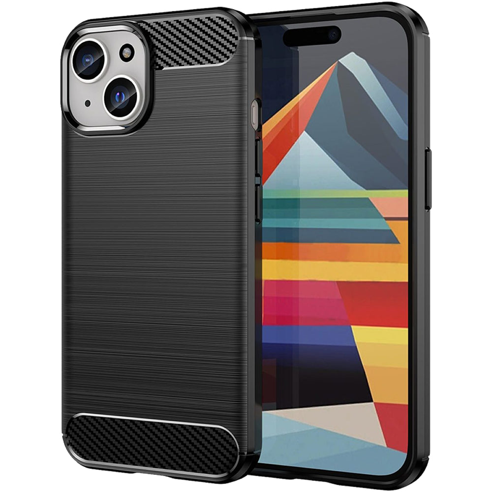 iPhone 14 Plus Slim Fit Case Tough Gel TPU Rubber Cover BLACK
