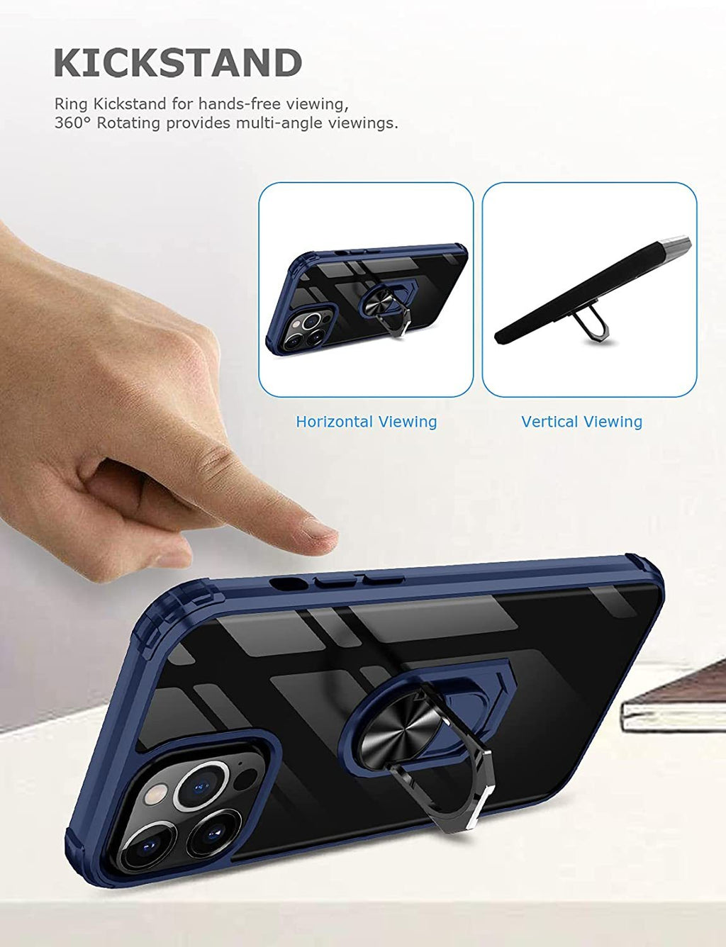 iPhone 14 Pro Max Rugged Tough Case Shockproof Hybrid Cover BLUE