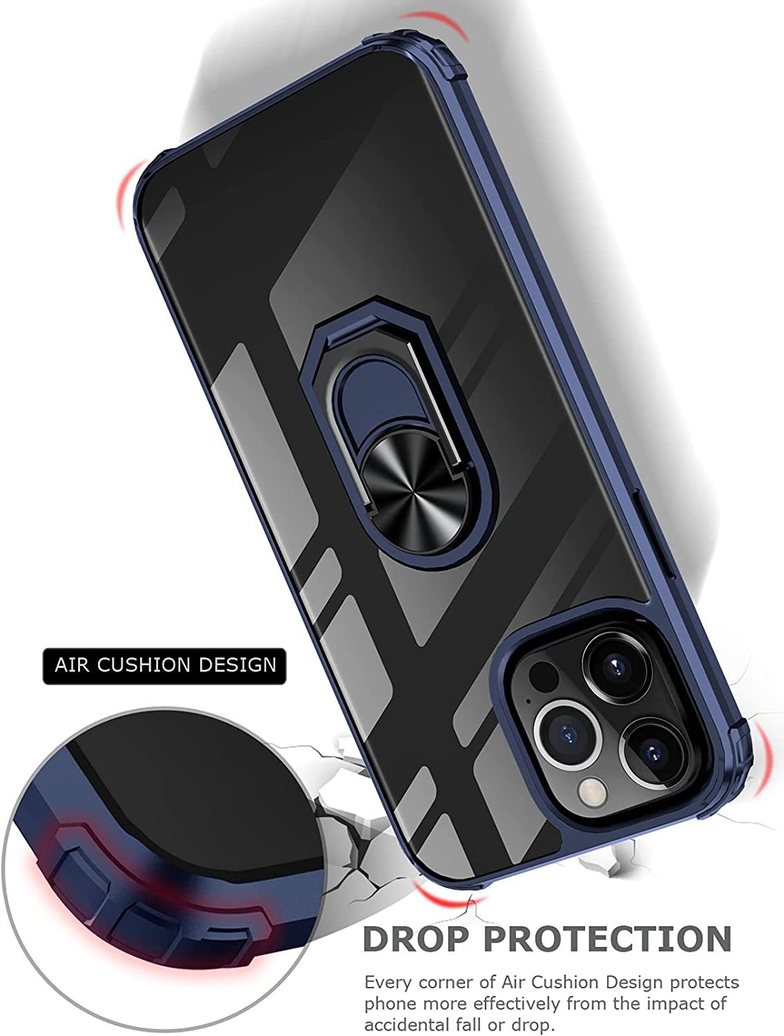 iPhone 14 Pro Rugged Tough Case Shockproof Hybrid Cover BLUE