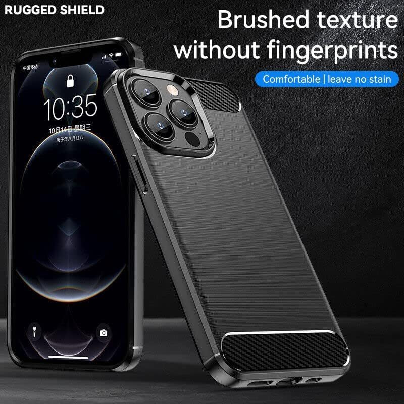iPhone 15 Pro Max Slim Fit Case Tough Gel TPU Rubber Cover BLACK