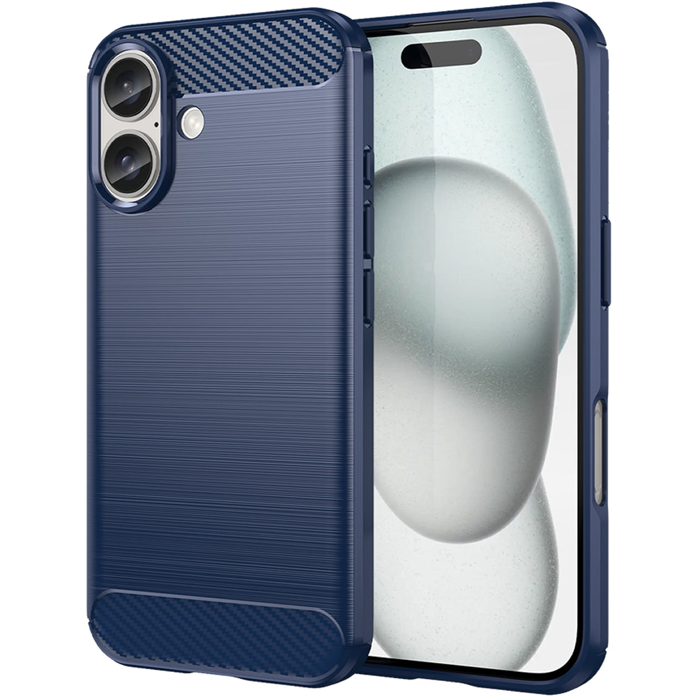 iPhone 16 Plus Slim Fit Case Tough Gel TPU Rubber Cover BLUE