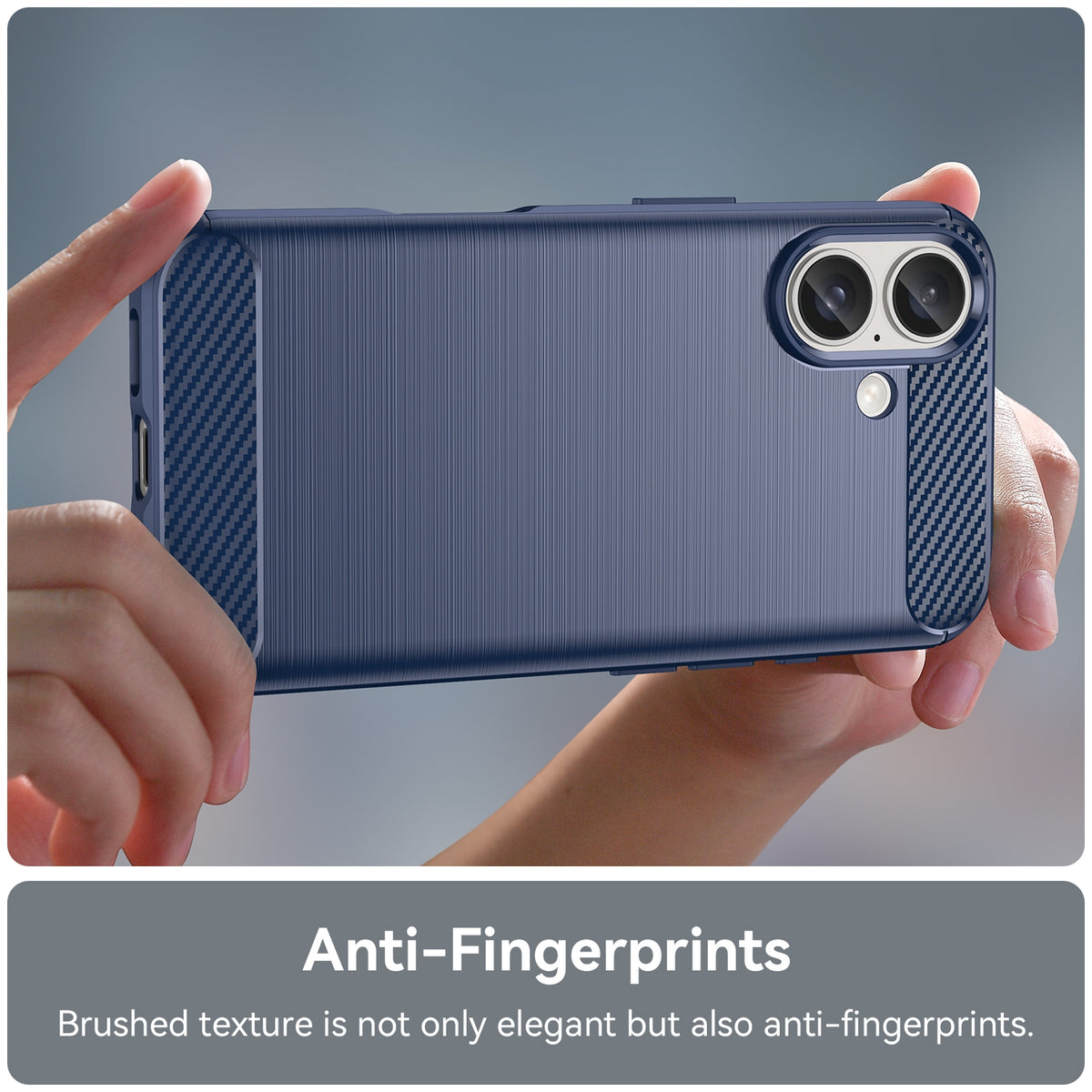 iPhone 16 Plus Slim Fit Case Tough Gel TPU Rubber Cover BLUE