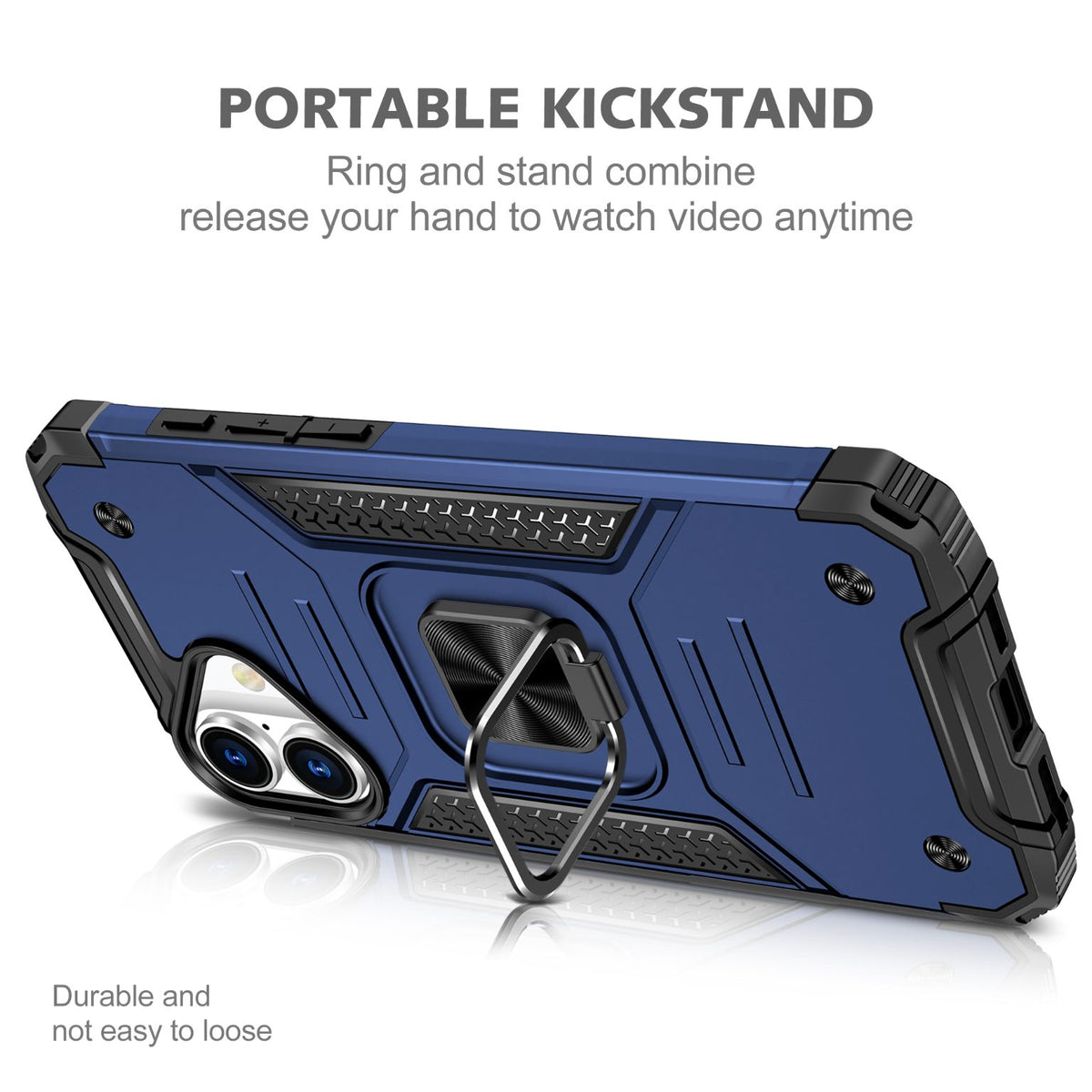 iPhone 16 Rugged Tough Case Shockproof Hybrid Cover BLUE