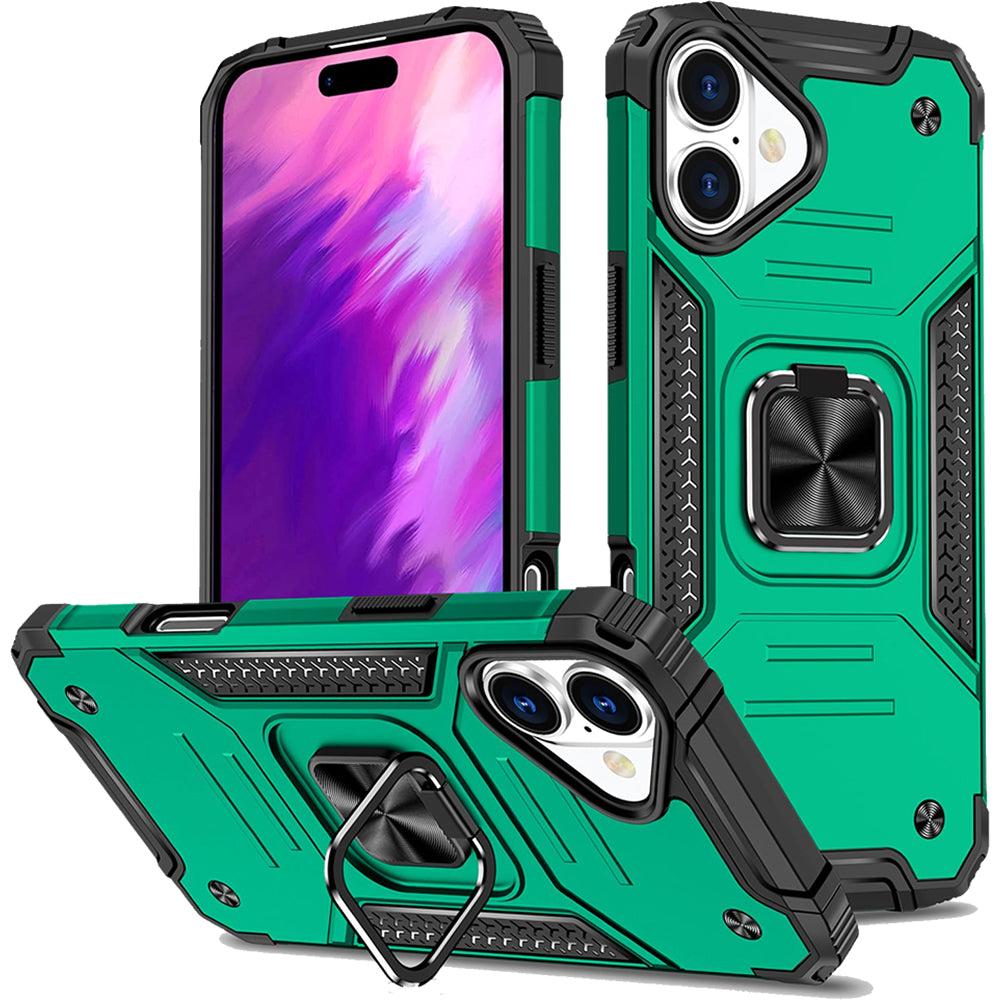 iPhone 16 Rugged Tough Case Shockproof Hybrid Cover DARK GREEN