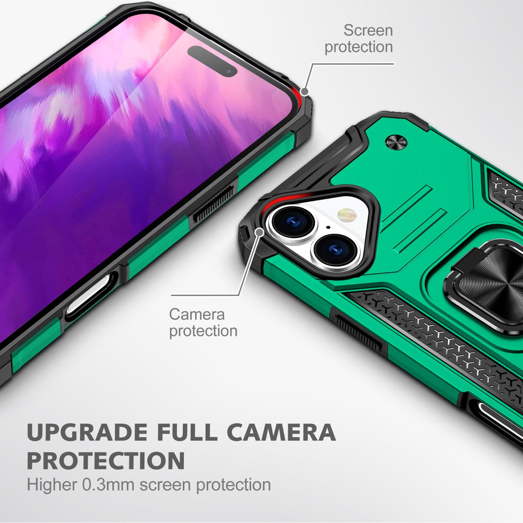 iPhone 16 Rugged Tough Case Shockproof Hybrid Cover DARK GREEN