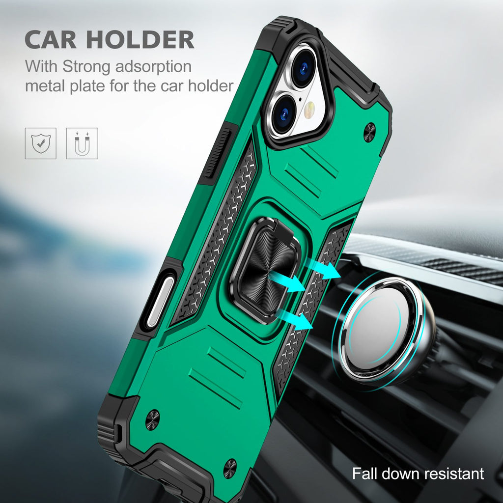 iPhone 16 Rugged Tough Case Shockproof Hybrid Cover DARK GREEN