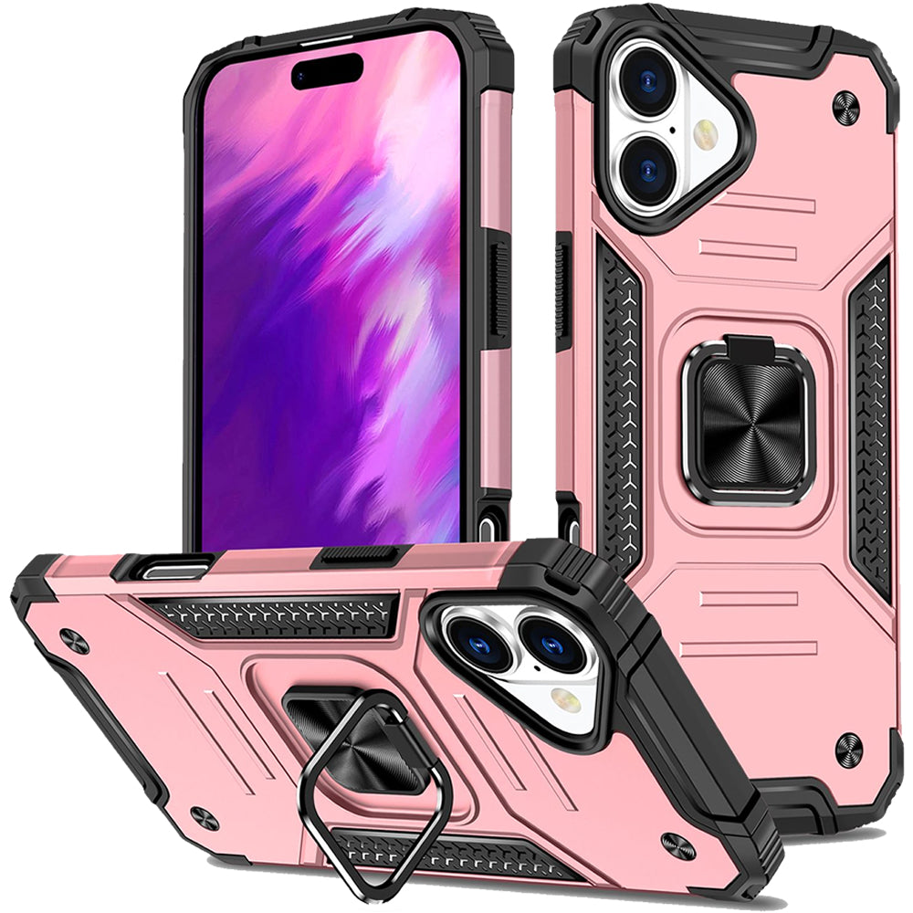 iPhone 16 Plus Rugged Tough Case Shockproof Hybrid Cover PINK