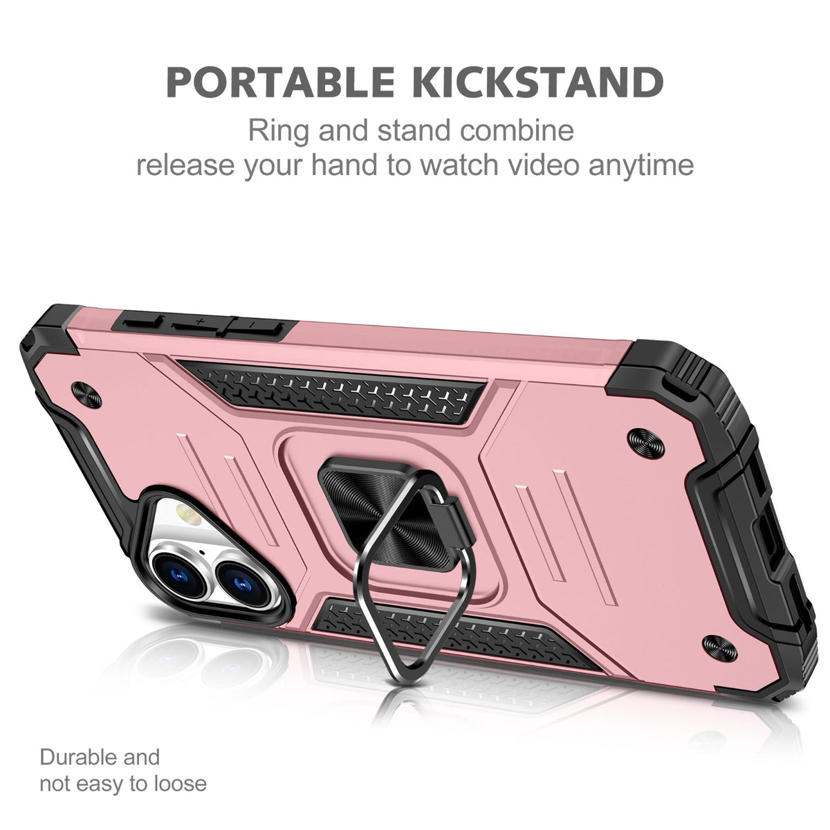 iPhone 16 Plus Rugged Tough Case Shockproof Hybrid Cover PINK