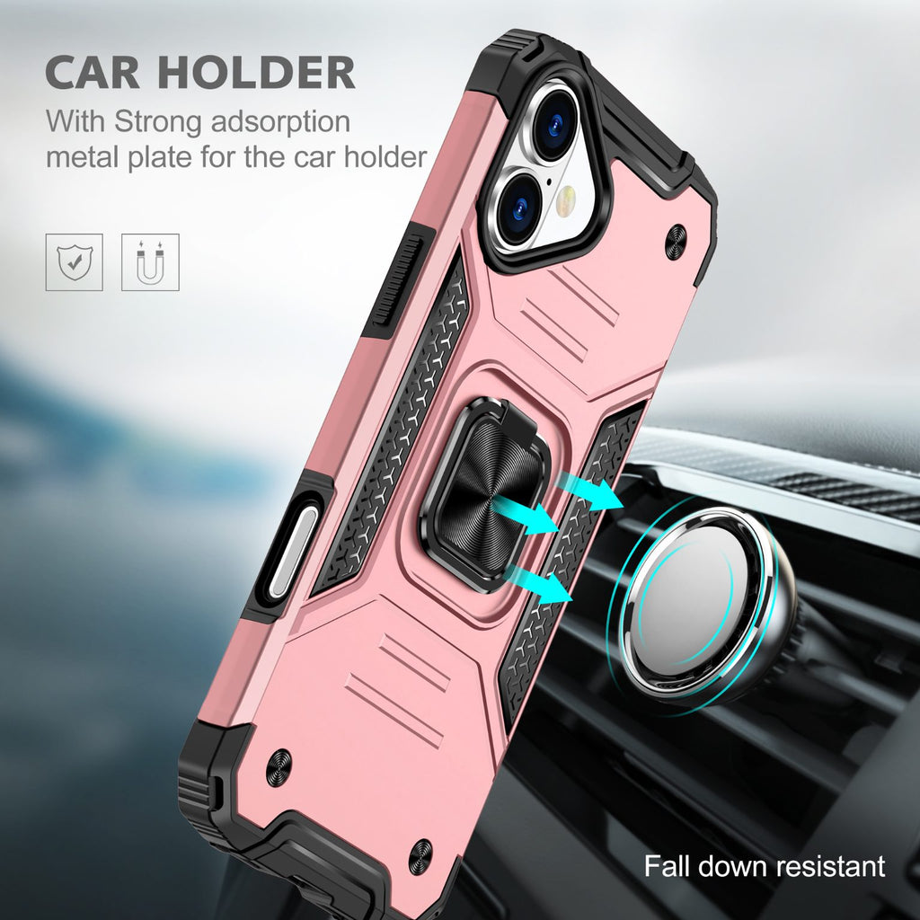 iPhone 16 Plus Rugged Tough Case Shockproof Hybrid Cover PINK