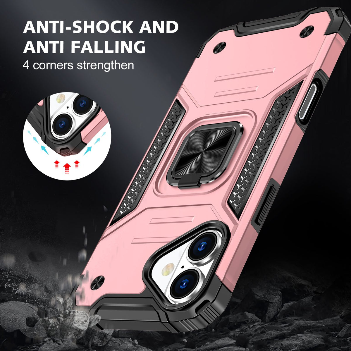 iPhone 16 Plus Rugged Tough Case Shockproof Hybrid Cover PINK