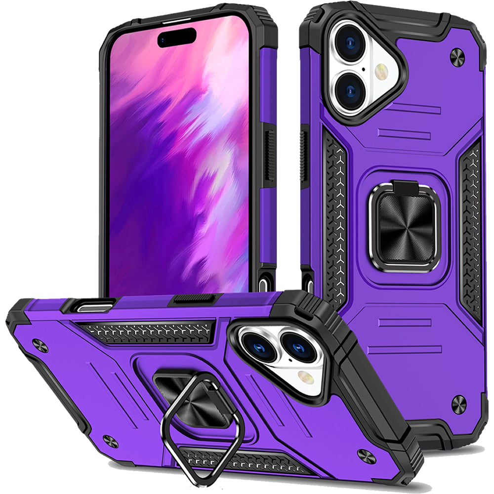 iPhone 16 Plus Rugged Tough Case Shockproof Hybrid Cover PURPLE