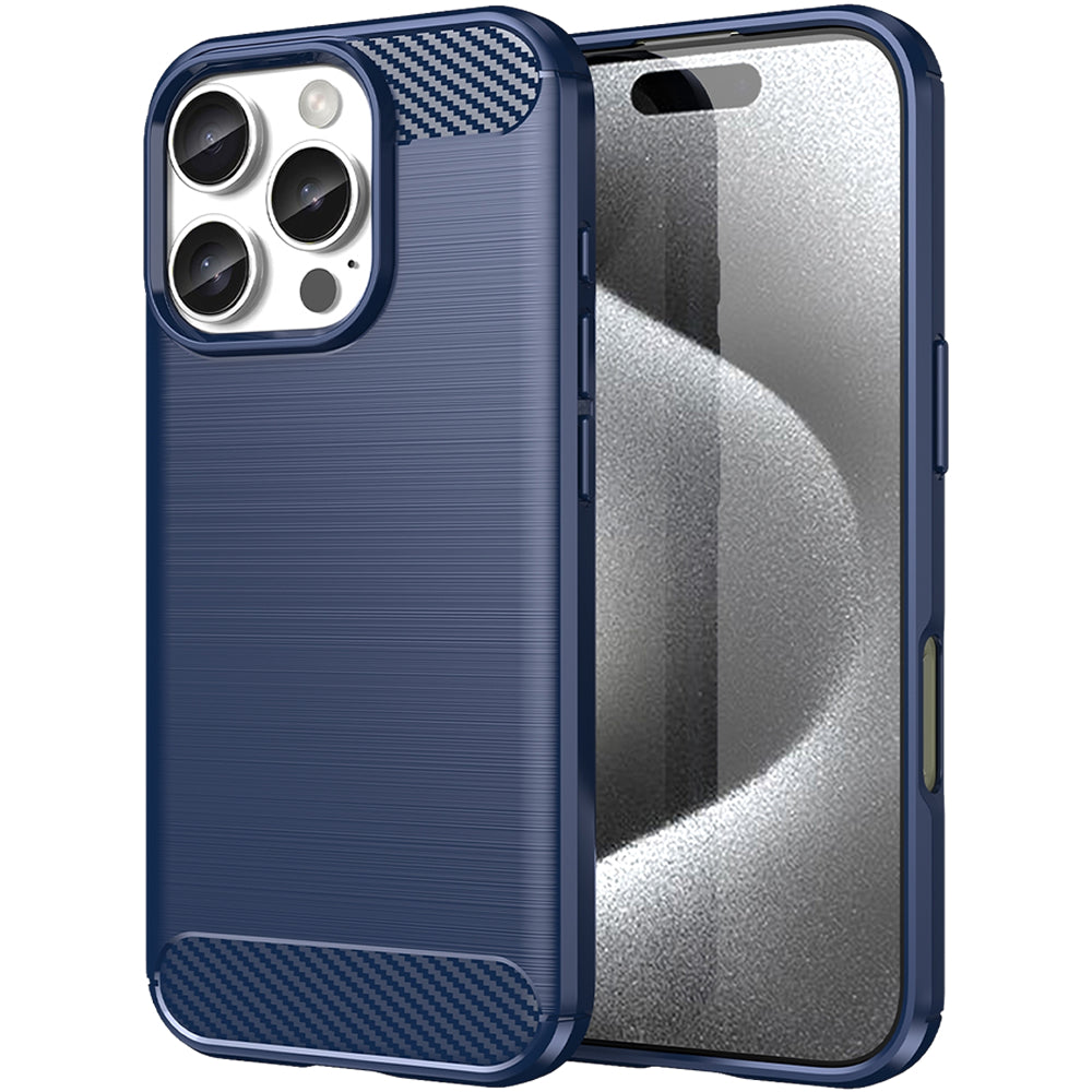 iPhone 16 Pro Max Slim Fit Case Tough Gel TPU Rubber Cover BLUE