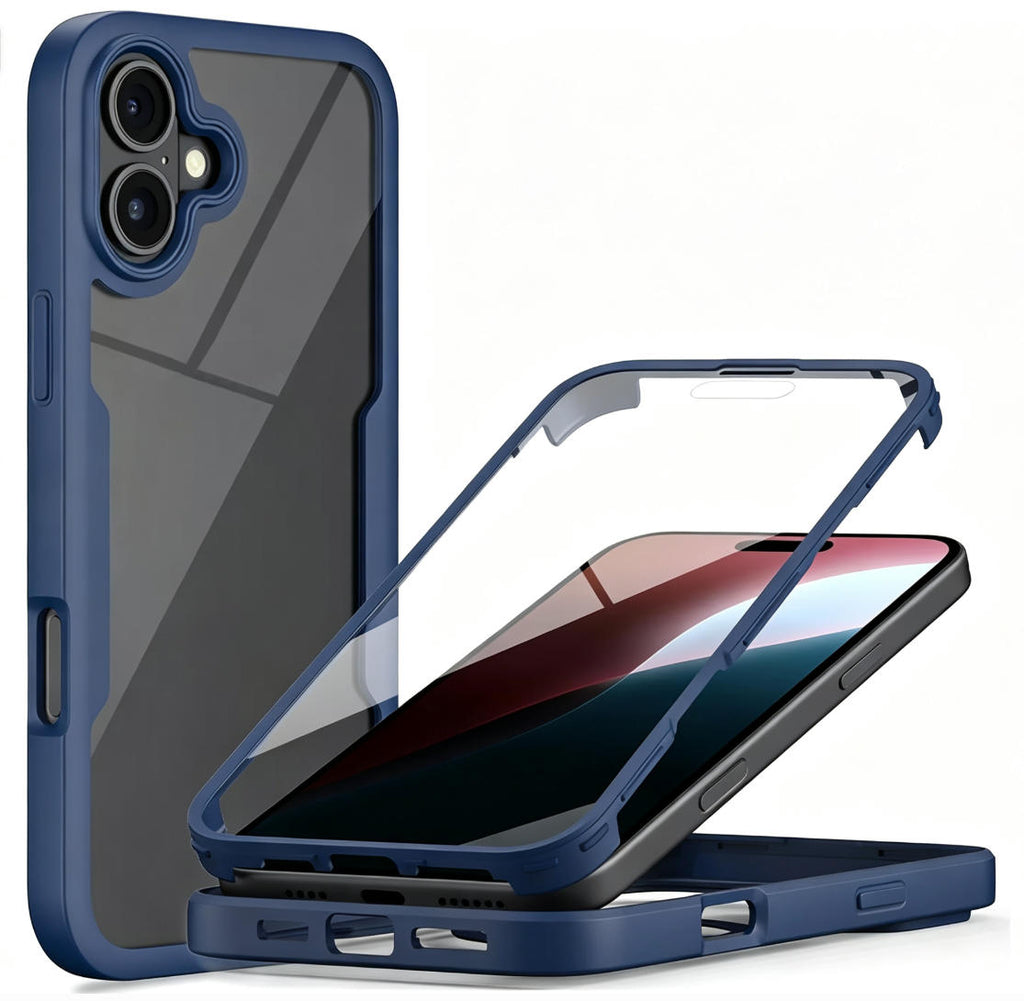 iPhone 16 Plus Case With Built-in Screen Protector BLUE