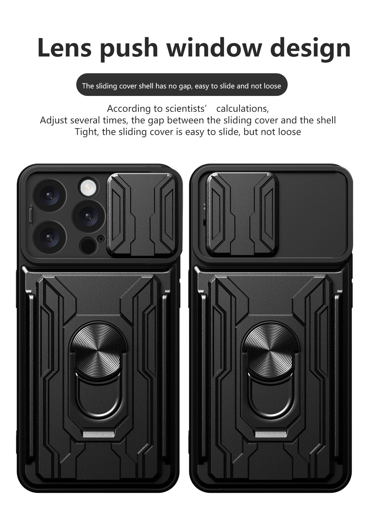 iPhone 16 Pro Max Rugged Shockproof Case Kickstand Card Cover GREY