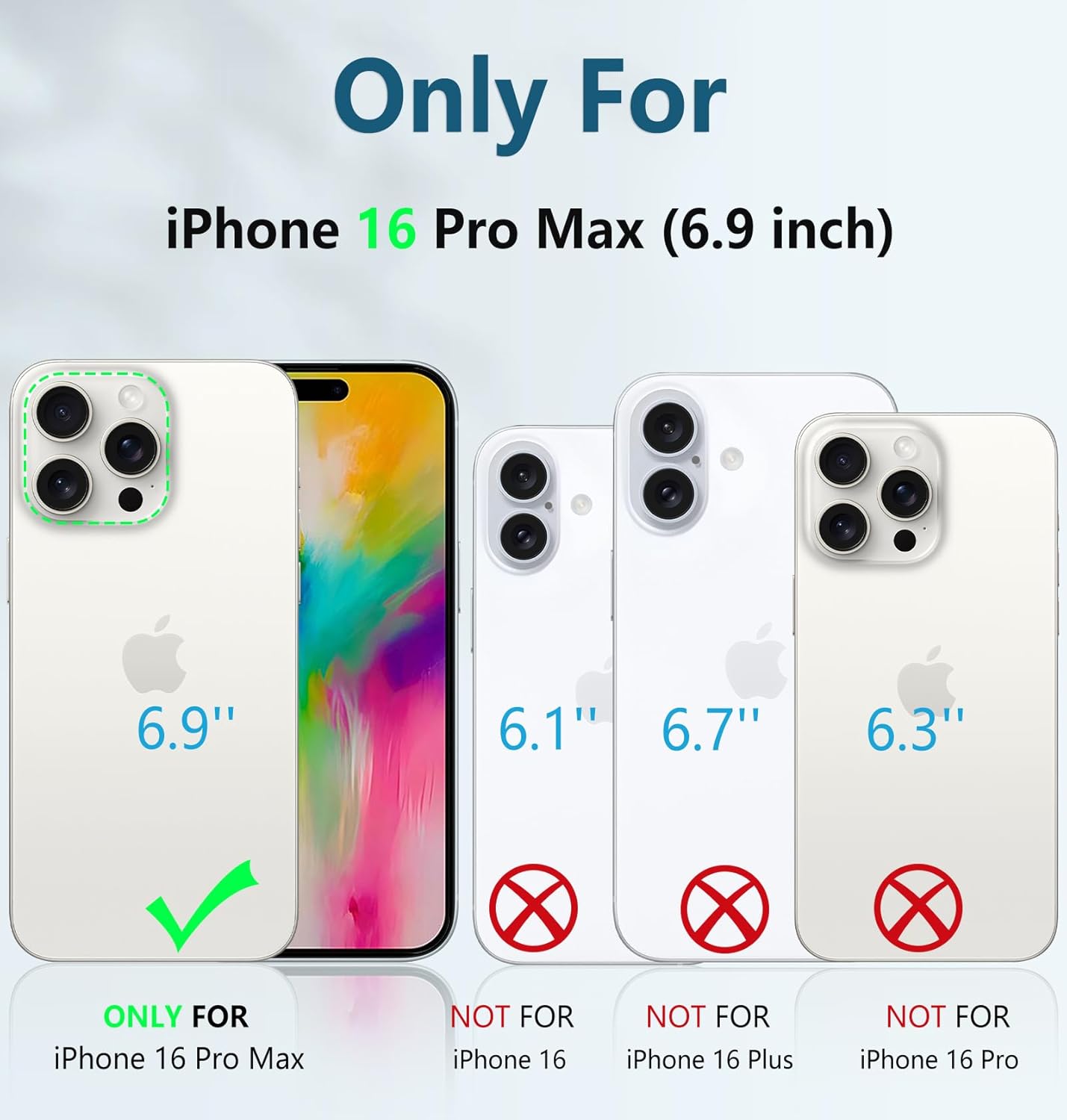 2PCS iPhone 16 Pro Max Glass Screen Protector