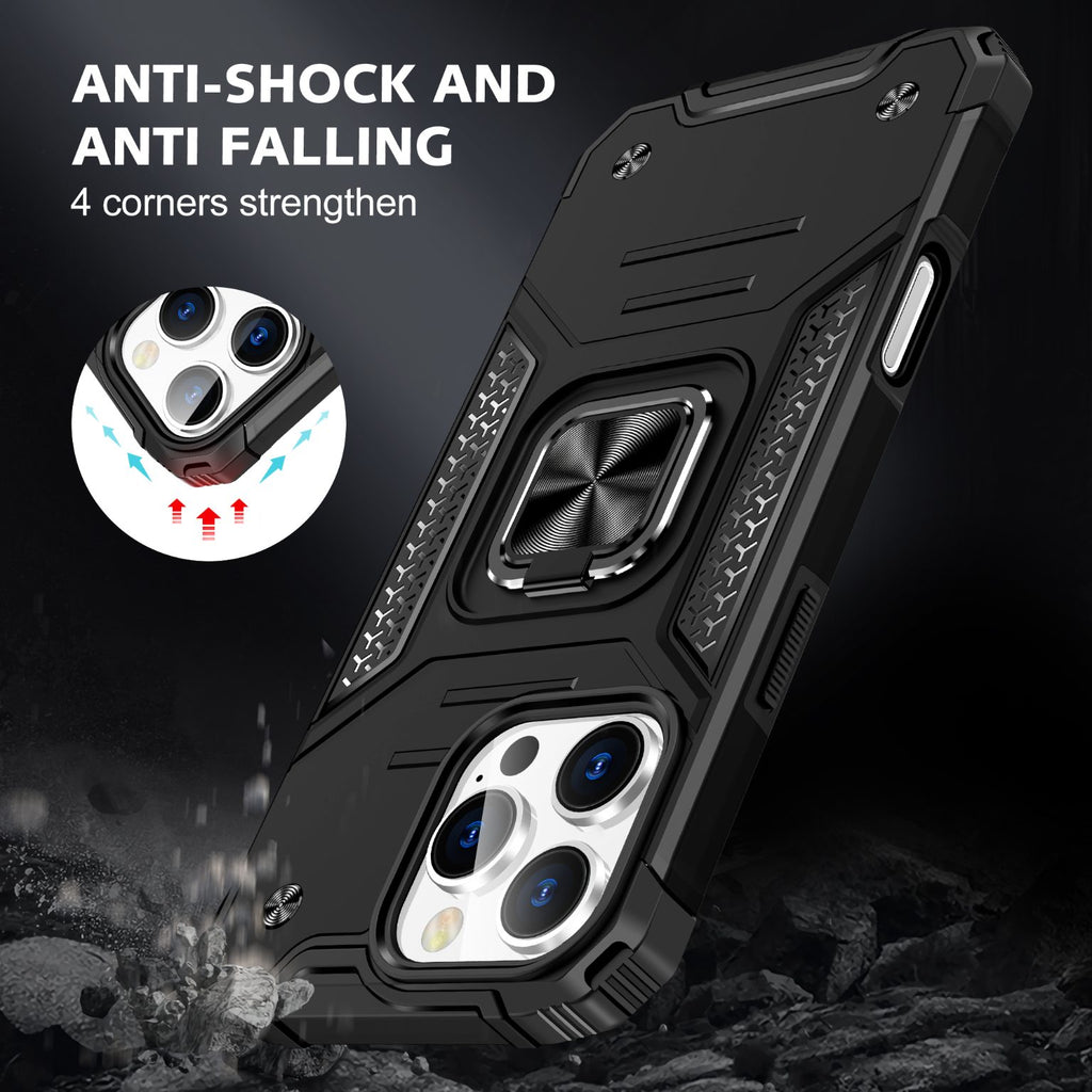 iPhone 16 Pro Max Rugged Tough Case Shockproof Hybrid Cover BLACK