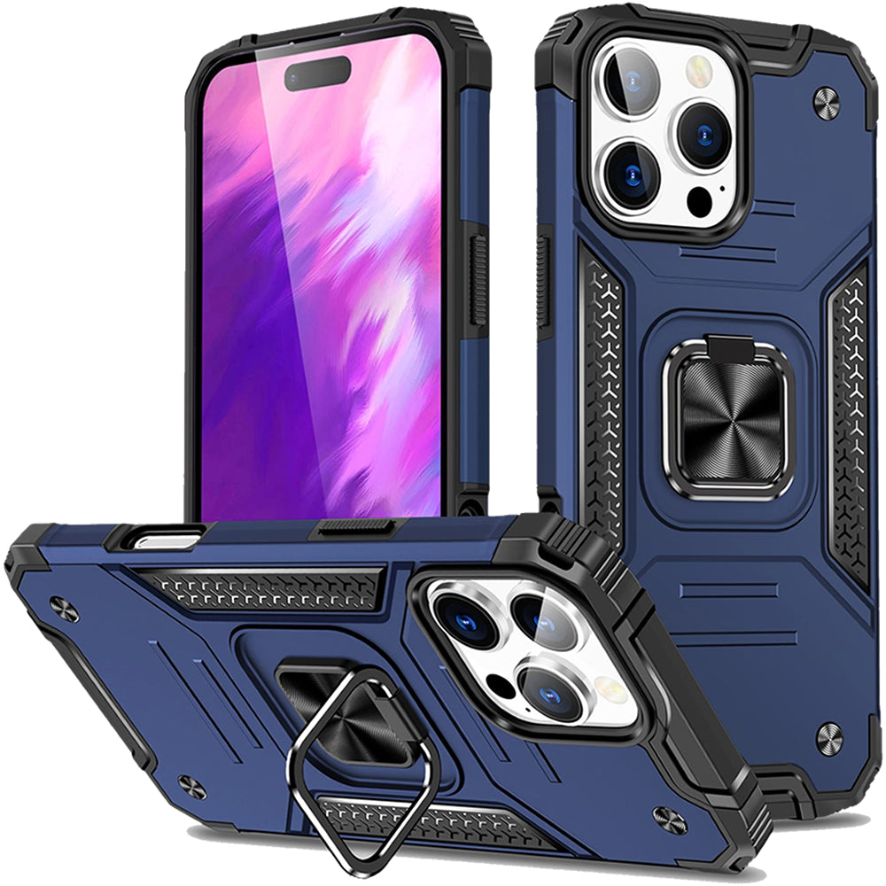 iPhone 16 Pro Rugged Tough Case Shockproof Hybrid Cover BLUE