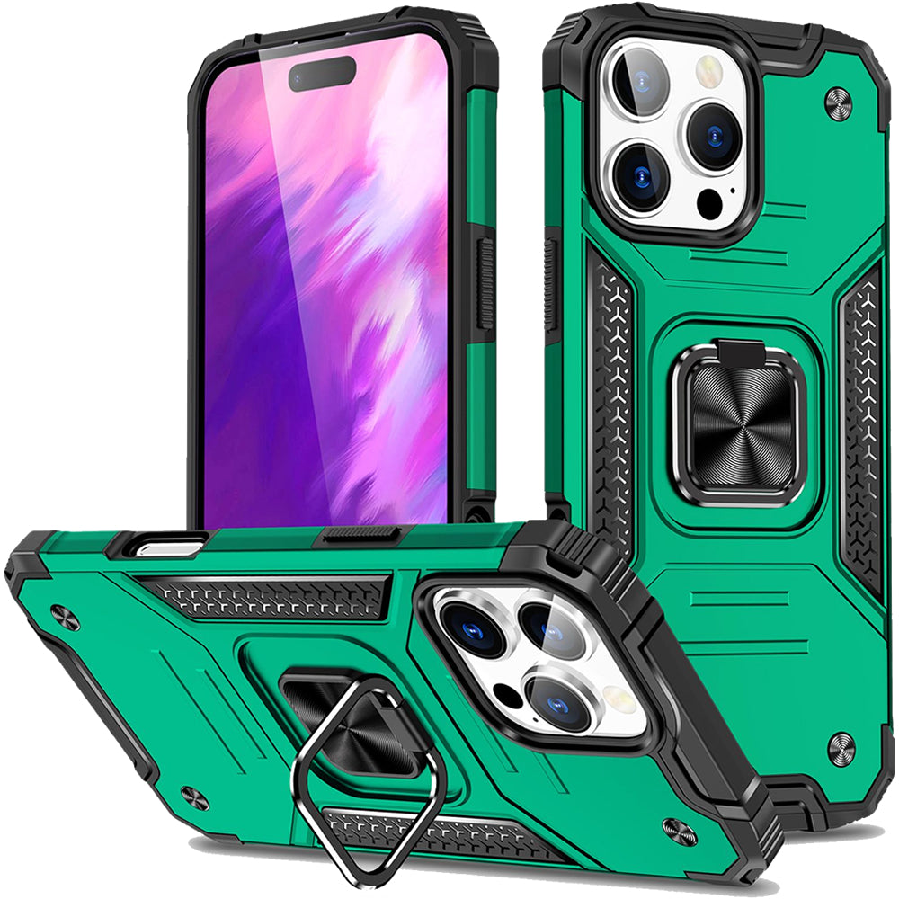 iPhone 16 Pro Rugged Tough Case Shockproof Hybrid Cover DARK GREEN