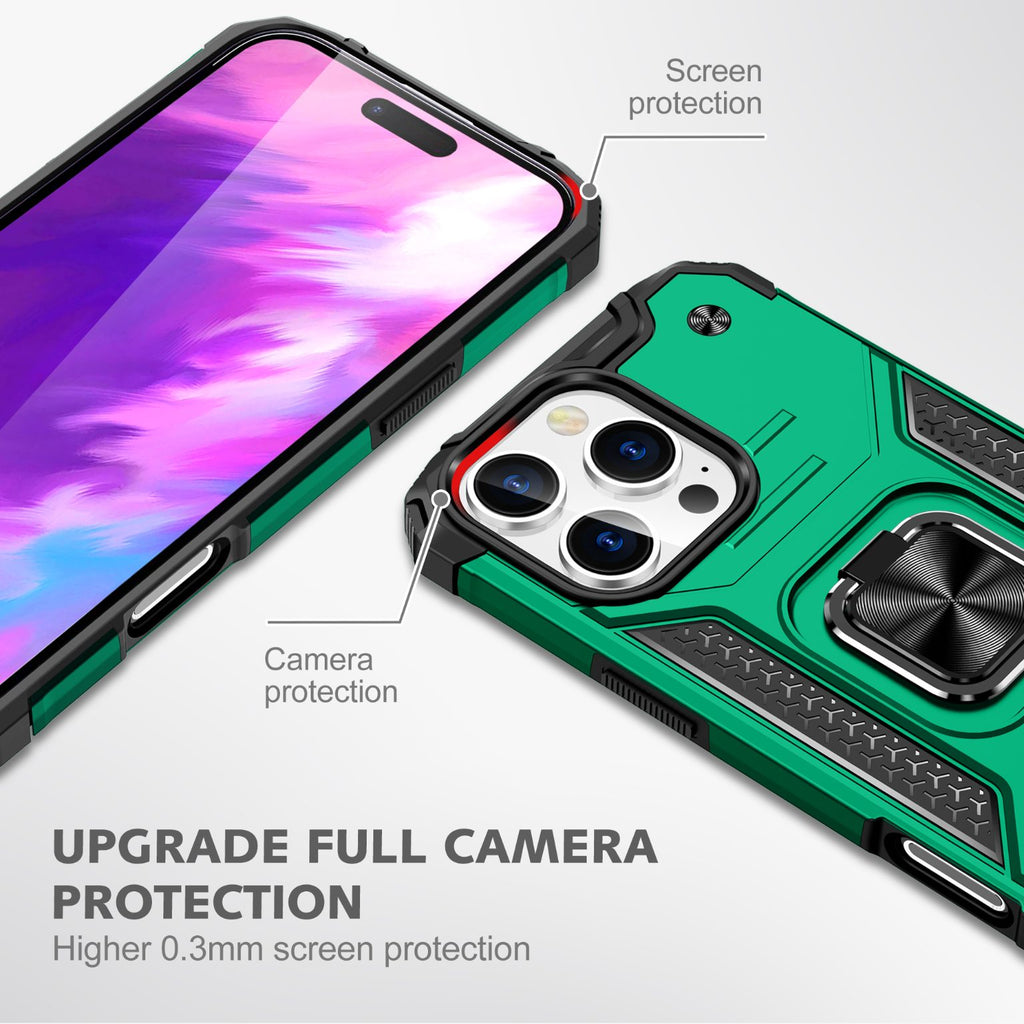 iPhone 16 Pro Rugged Tough Case Shockproof Hybrid Cover DARK GREEN
