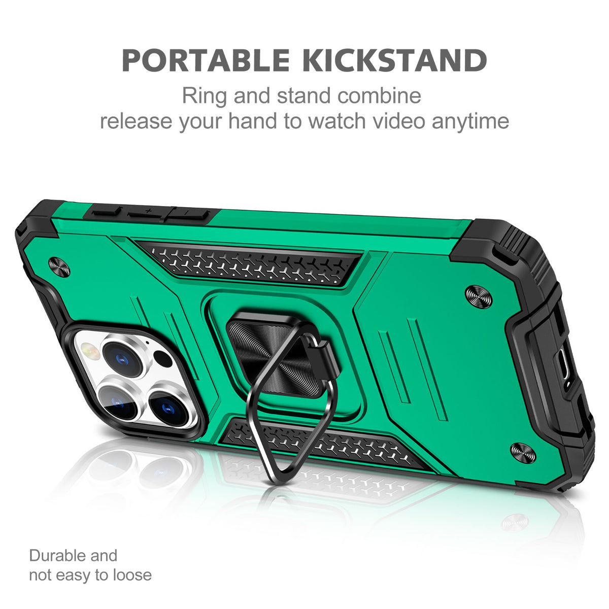 iPhone 16 Pro Rugged Tough Case Shockproof Hybrid Cover DARK GREEN