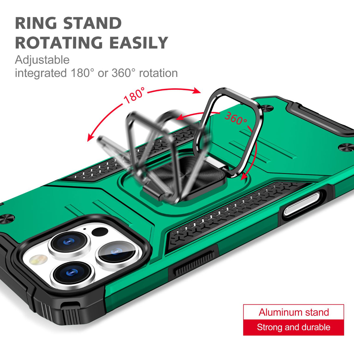 iPhone 16 Pro Rugged Tough Case Shockproof Hybrid Cover DARK GREEN
