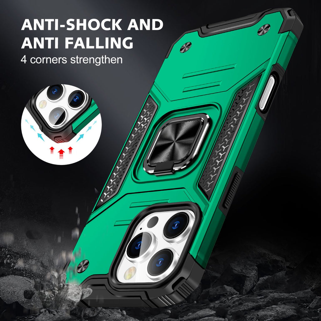 iPhone 16 Pro Rugged Tough Case Shockproof Hybrid Cover DARK GREEN
