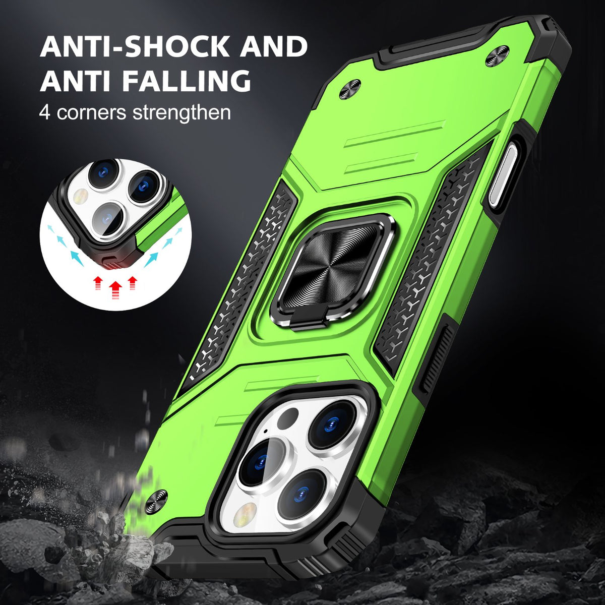 iPhone 16 Pro Rugged Tough Case Shockproof Hybrid Cover LIGHT GREEN