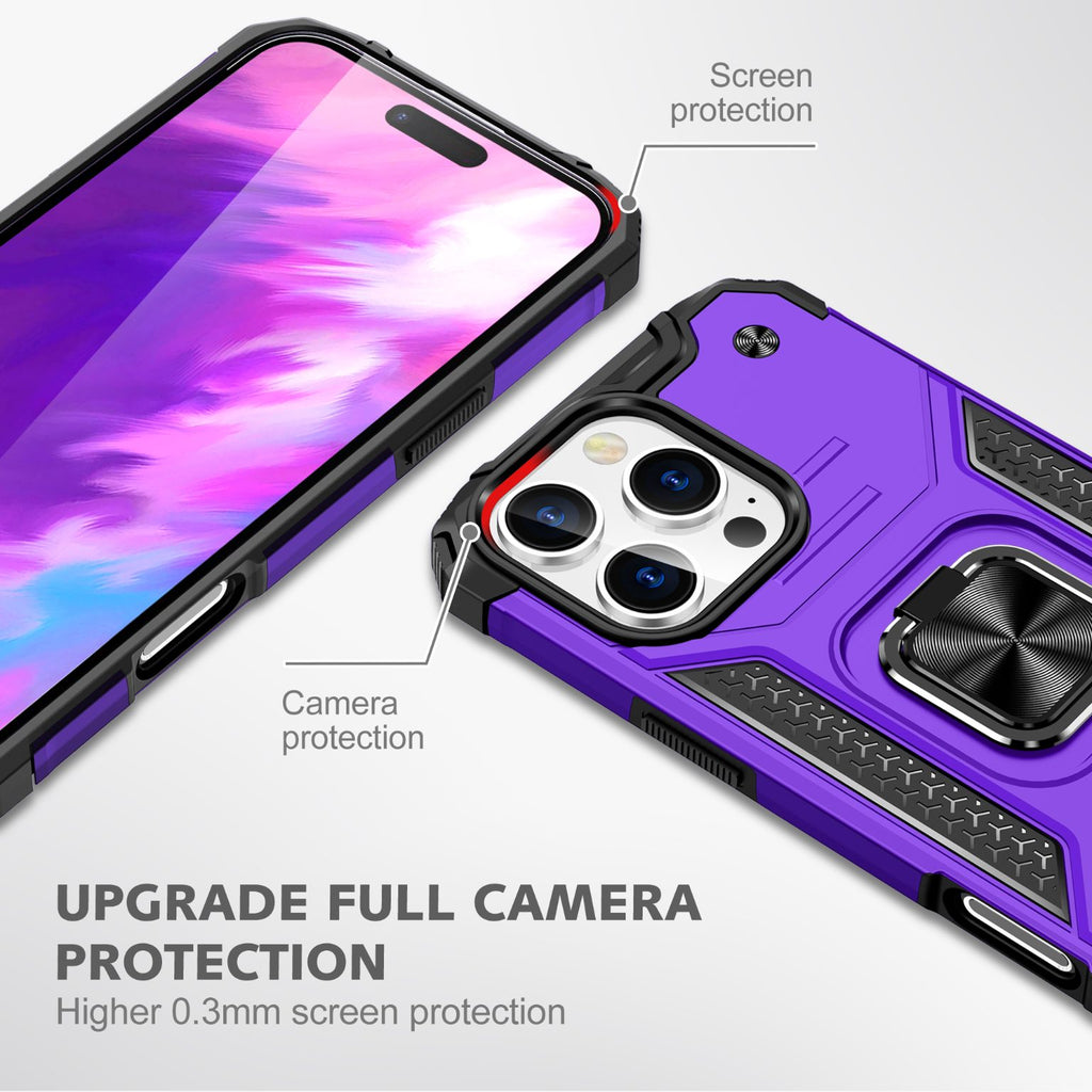 iPhone 16 Pro Max Rugged Tough Case Shockproof Hybrid Cover PURPLE