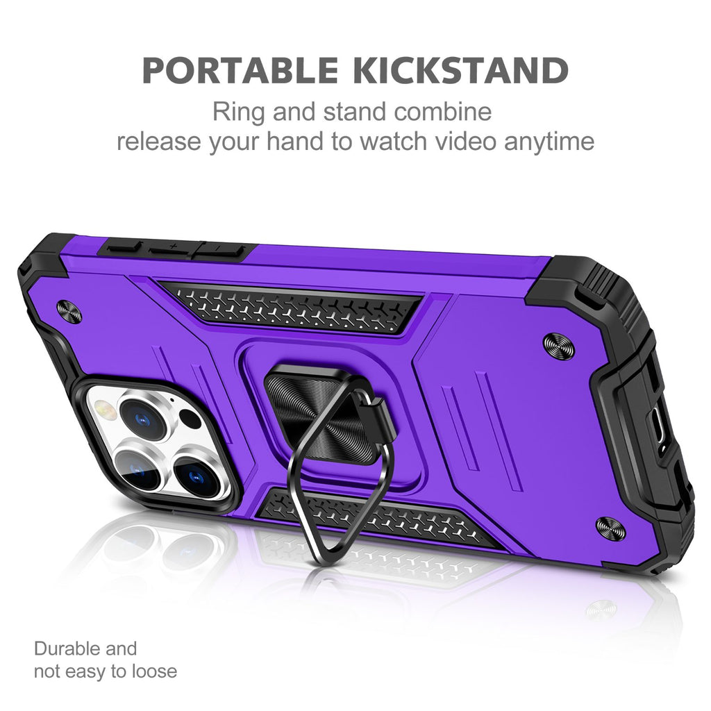 iPhone 16 Pro Max Rugged Tough Case Shockproof Hybrid Cover PURPLE