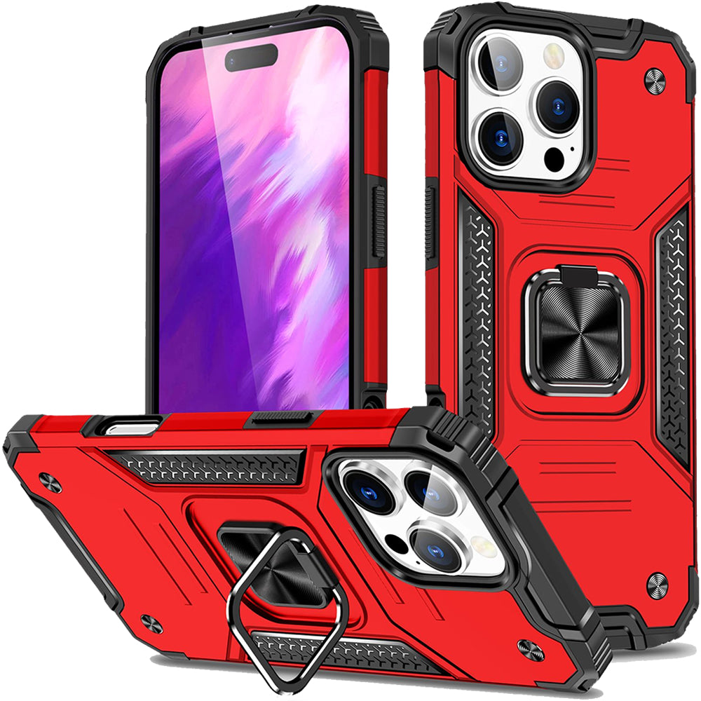 iPhone 16 Pro Max Rugged Tough Case Shockproof Hybrid Cover RED
