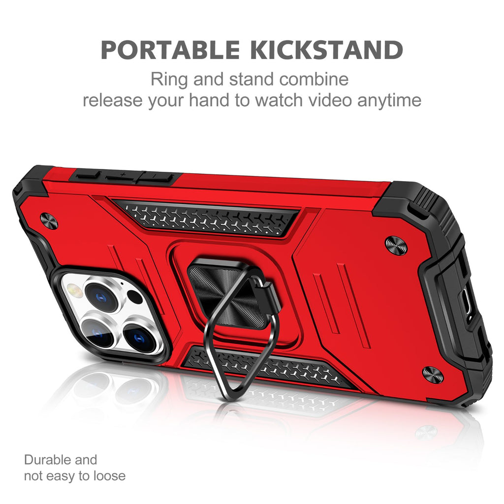 iPhone 16 Pro Max Rugged Tough Case Shockproof Hybrid Cover RED