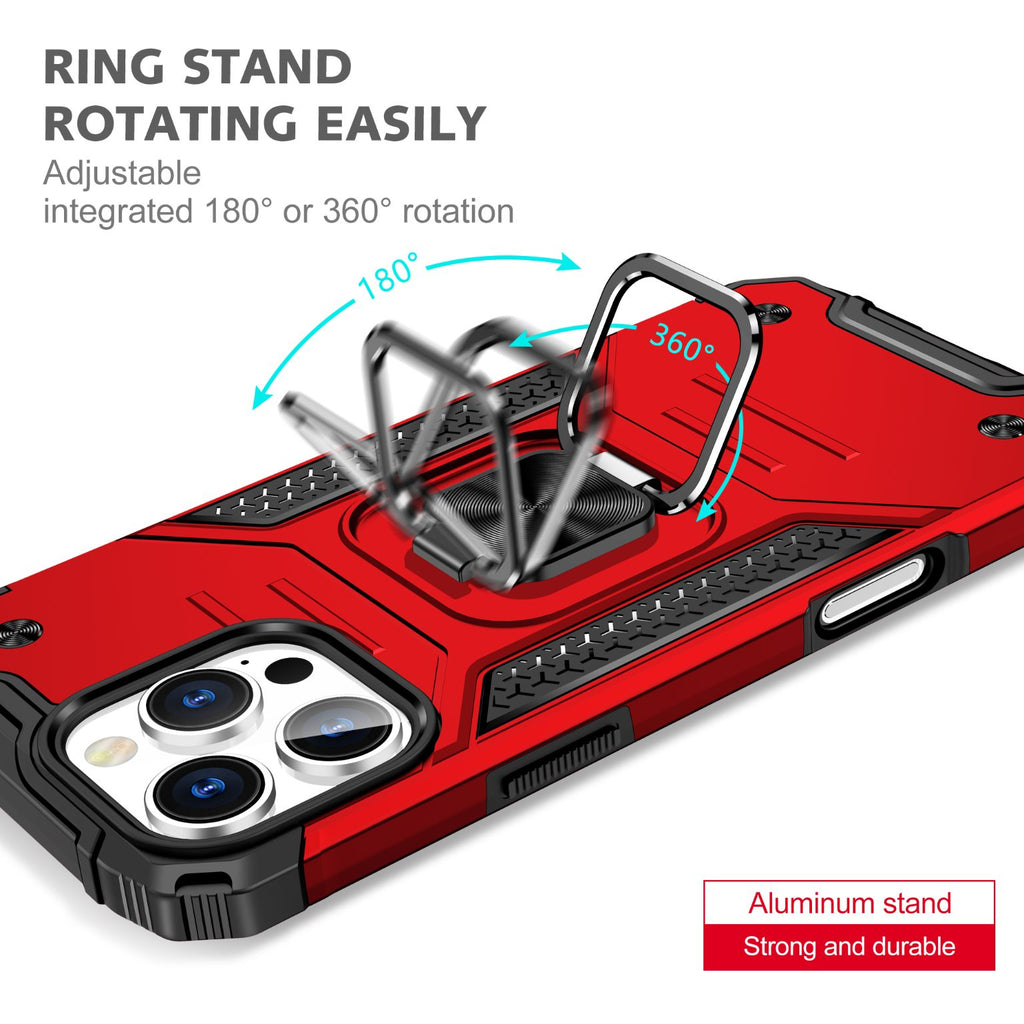 iPhone 16 Pro Max Rugged Tough Case Shockproof Hybrid Cover RED