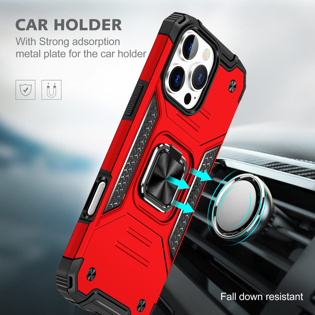 iPhone 16 Pro Max Rugged Tough Case Shockproof Hybrid Cover RED