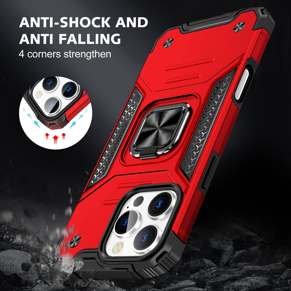 iPhone 16 Pro Max Rugged Tough Case Shockproof Hybrid Cover RED