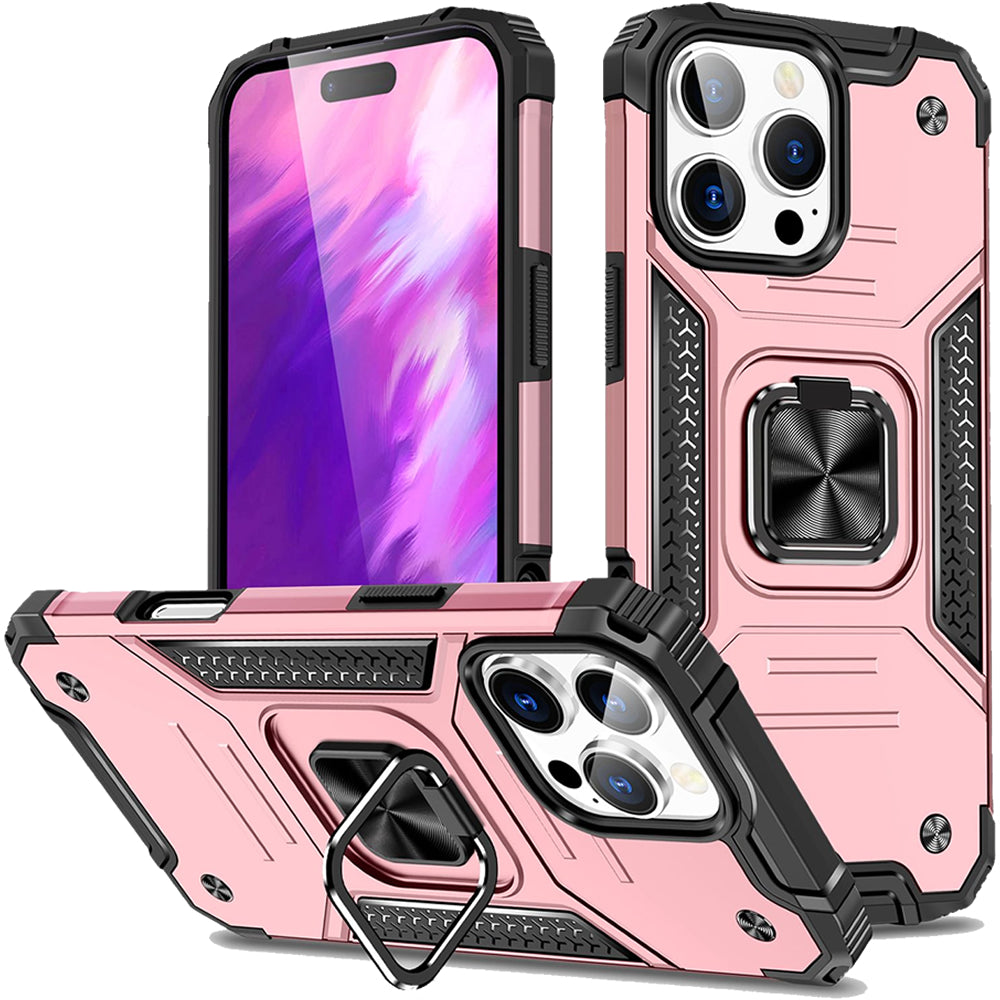 iPhone 16 Pro Max Rugged Tough Case Shockproof Hybrid Cover PINK