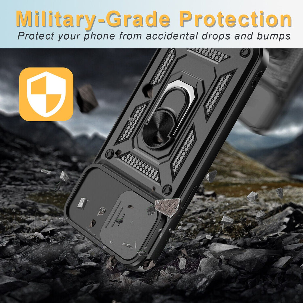 iPhone 16 Pro Tough Case Shockproof Kickstand Cover RED