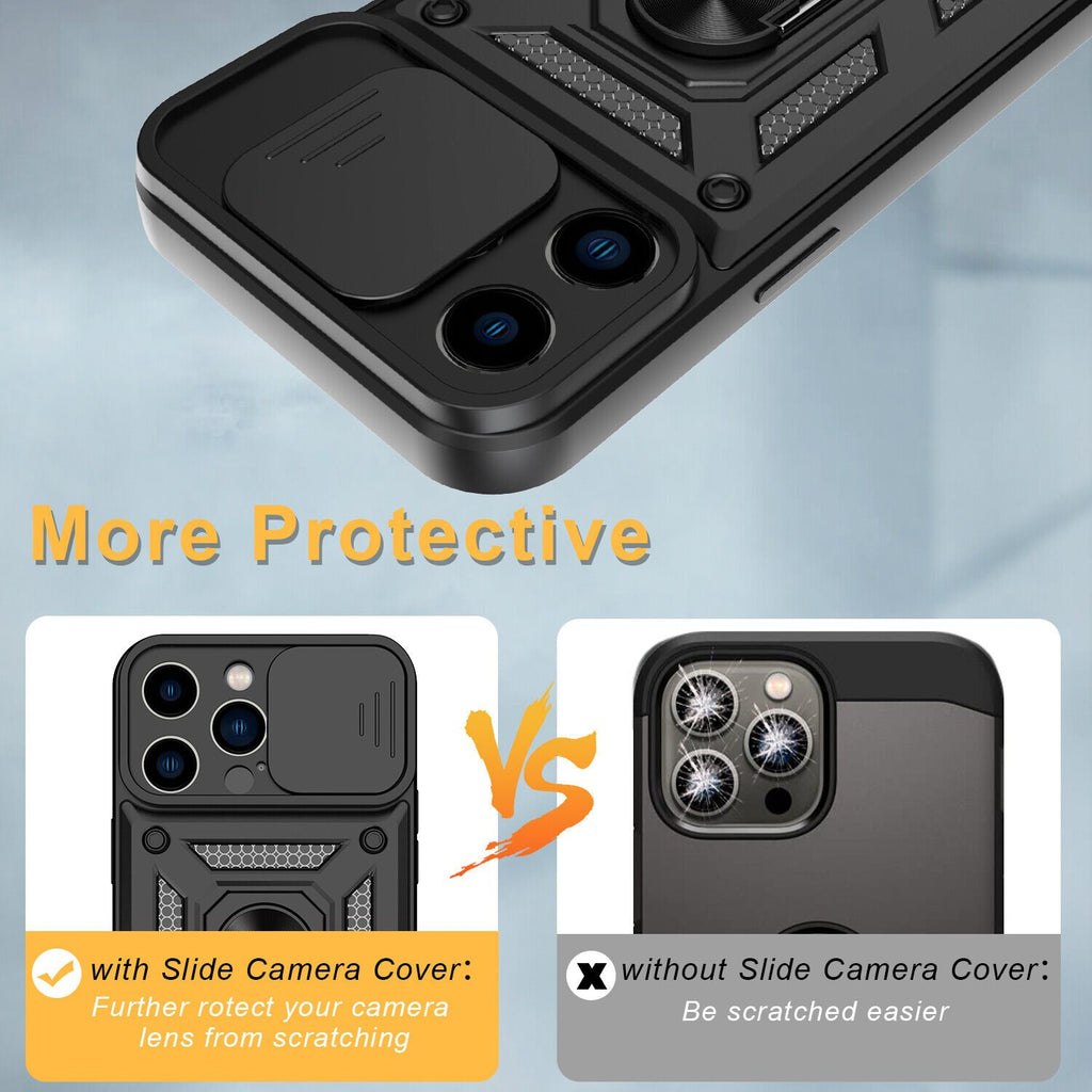 iPhone 16 Pro Tough Case Shockproof Kickstand Cover RED