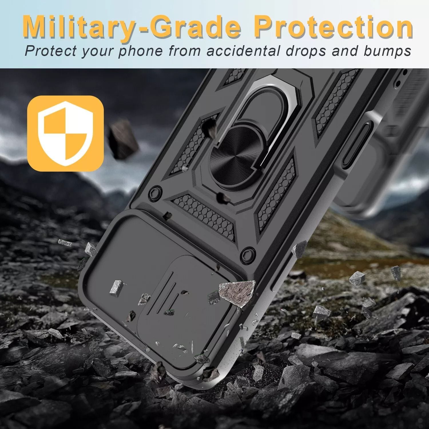 iPhone 16 Plus Tough Case Shockproof Kickstand Cover BLUE