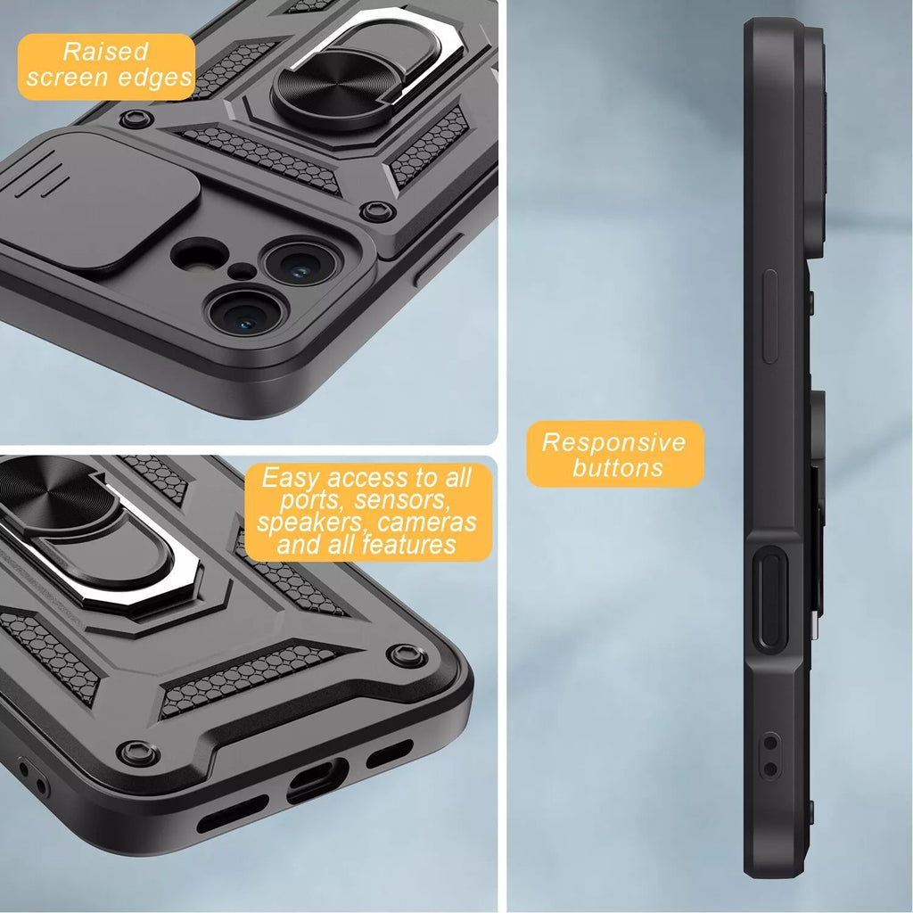 iPhone 16 Plus Tough Case Shockproof Kickstand Cover BLUE