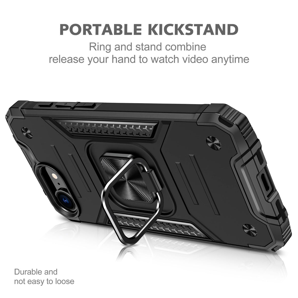 iPhone 16e Rugged Tough Case Shockproof Hybrid Cover BLACK